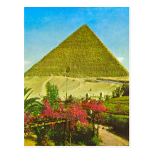 Replica  Vintage image, Egypt, Great pyramid, Giza Postcard