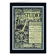 Replica Vintage image, The Studio, magazine cover Card