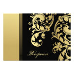 Réponse florale RSVP de mariage de miroitement noi Faire-parts