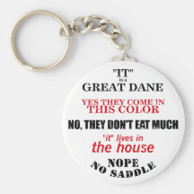 Réponses de marche de great dane porte-clefs