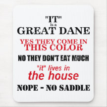 Réponses de marche de great dane tapis de souris