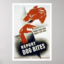 Report Dog Bites 1941 WPA Posters