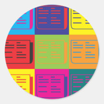 Reporting Pop Art Round Stickers