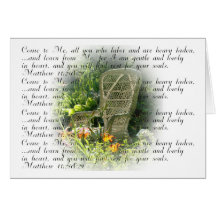 Repos pour vos âmes… carte de vœux