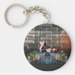 Repos roux d'Anime à la ville Keychain de Goth Porte-clé