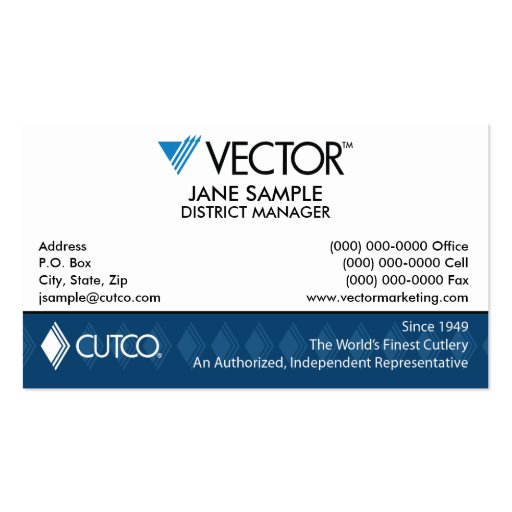 Representative & Manager Business Cards