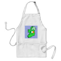 Republic of Ireland Flag and Map Apron