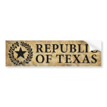 Republic of Texas Seal bumper stickers