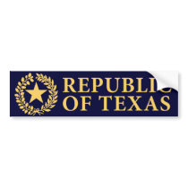 Republic of Texas Seal bumper stickers