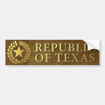 Republic of Texas Seal Bumper Stickers