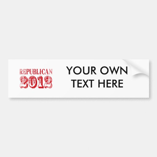REPUBLICAN 2012 T-SHIRT Faded.png Bumper Sticker