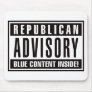 Republican Advisory Blue Content Inside - Black Mouse Mat