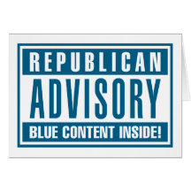 Republican Advisory Blue Content Inside - Blue Greeting Cards