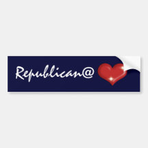 Republican at heart bumper stickers