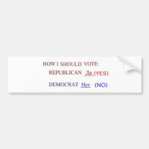 REPUBLICAN BALLOT Bumper Sticker