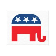Republican Elephant Canvas Print