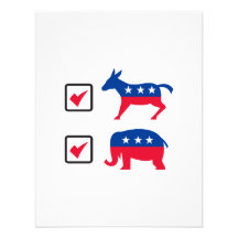 Republican Elephant Democrat Donkey Election Ballo Announcement