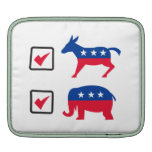 Republican Elephant Democrat Donkey Election Ballo ipad sleeves