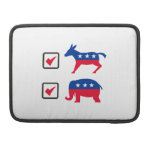 Republican Elephant Democrat Donkey Election Ballo macbook sleeves