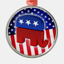 Republican Elephant Ornament