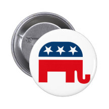 Republican Elephant Pinback Button