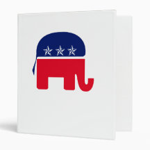 Republican Elephant Vinyl Binder