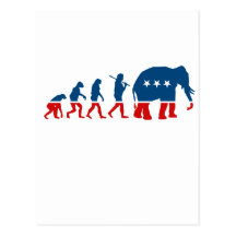 REPUBLICAN EVOLUTION POSTCARD