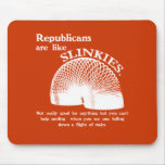 Republican Falling Down the Stairs Mousepads