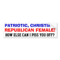 Republican Female! Bumper Stickers