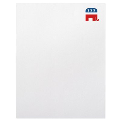 Republican Greed Letterhead Template by AntiRepublican