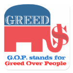 Republican GREED Sticker