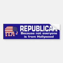 Republican Hollywood Bumper Sticker