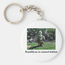 Republican in natural habitat key chain