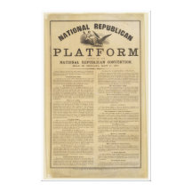 Republican National Convention Platform 1860 Canvas Prints