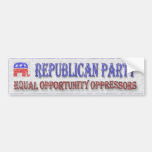 Republican Party Oppressors Bumper Sticker
