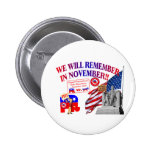 Republican Remember In November Anti ObamaCare Pinback Button