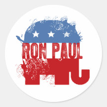 REPUBLICAN RON PAUL ROUND STICKER