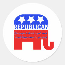 Republican Round Sticker