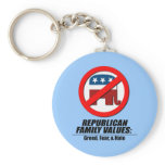 Republican Values - Greed, Fear, and Hate Key Chain