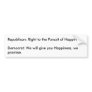 Republican vs Democrat, Happiness Bumper Stickers