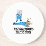 Republicans kick ass Faded.png Beverage Coasters