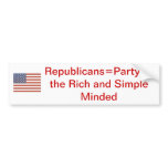 Republicans=Party of the rich and simple minded