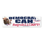 Republican't Donkey Head Bumper Sticker 