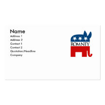 Republicrat Romney Cartes De Visite Professionnelles