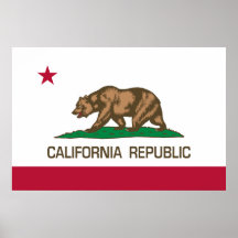 République de la Californie (drapeau d'état) Affiches