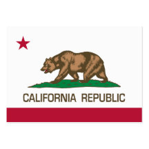 République de la Californie (drapeau d'état) Carte De Visite