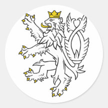 République de theech de lion, tchèque adhésif
