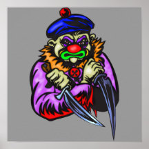 Repulsive Evil Clown Print