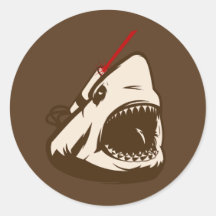 Requin avec un Frickin à rayon laser Adhésif