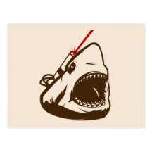 Requin avec un Frickin à rayon laser Cartes Postales